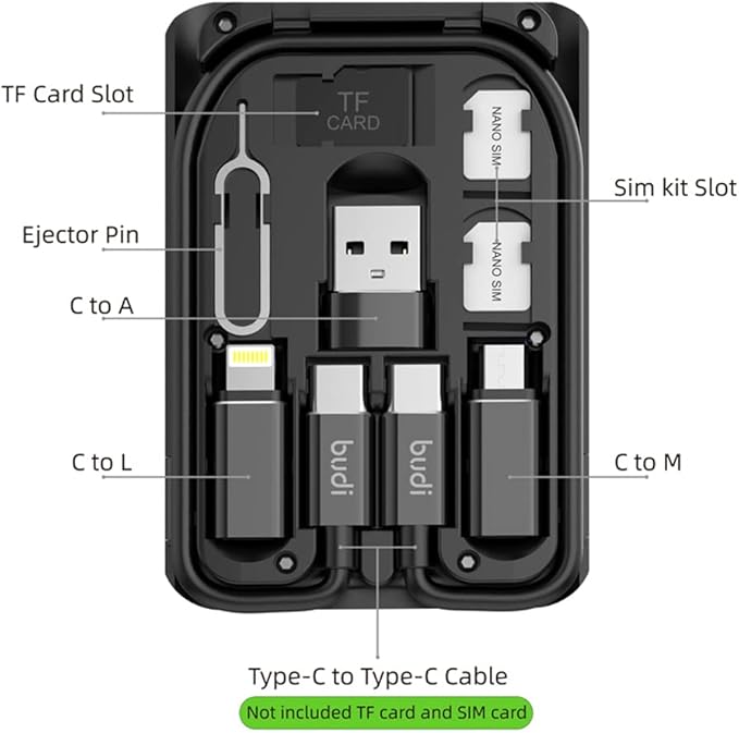Caja De Almacenamiento Kit Cables Carga