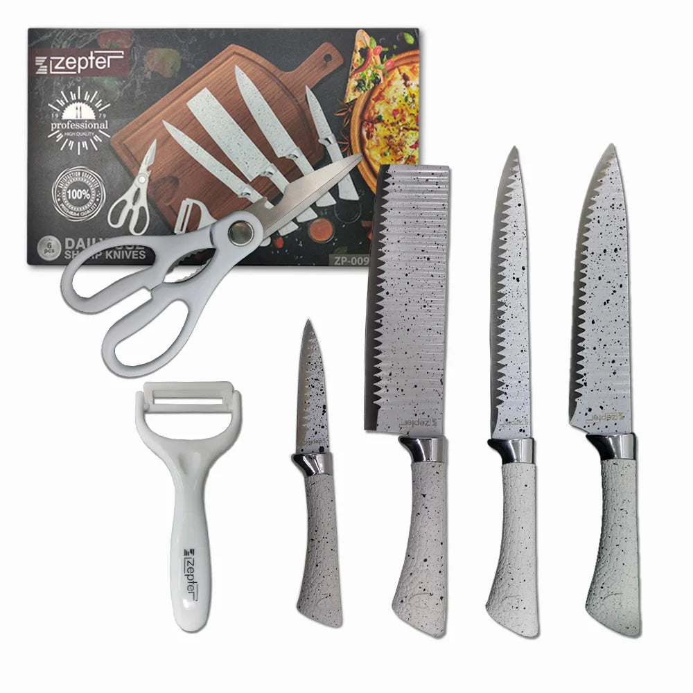 Juego cuchillo 6 pza B-N