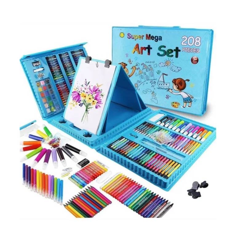 Kit De Arte 208 Piezas Color Azul💥